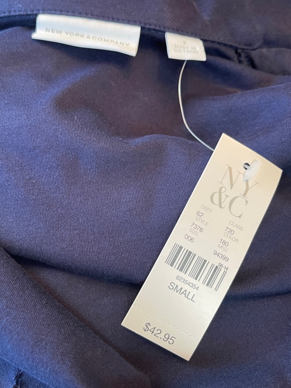 NY&CO NAVY SNAP FRONT SHORT SLEEVE DRESS - Picture 8 of 10